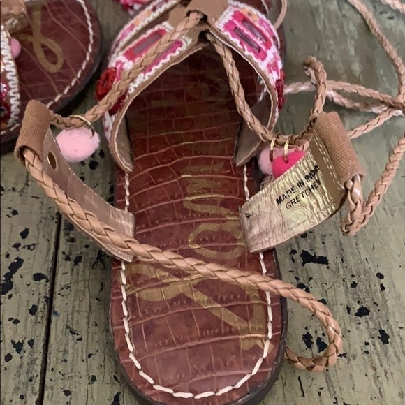 Sam Edelman Gretchen Embellished Lace-Up Sandal - Picture 8 of 11